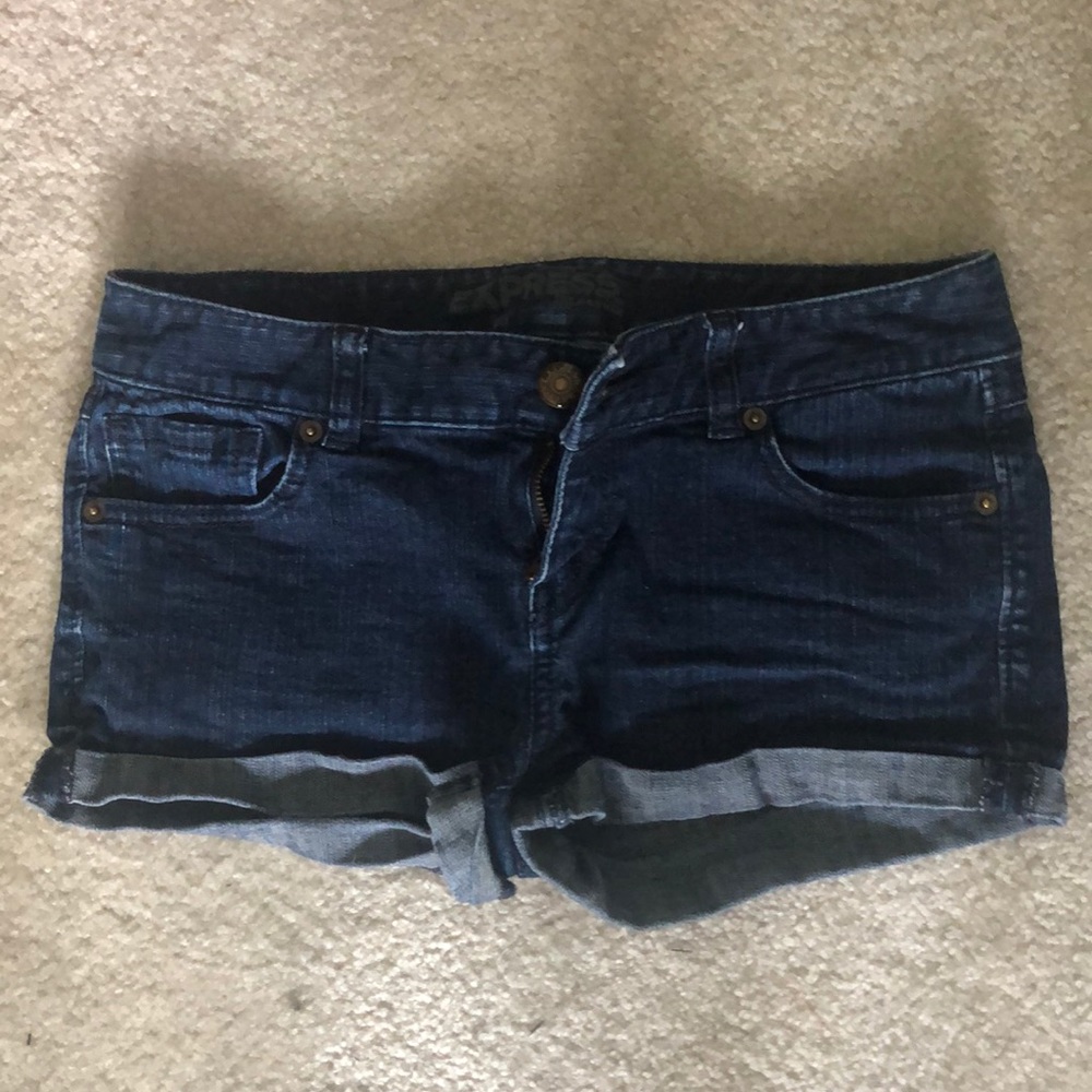Dark denim shorts